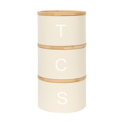 Harbour Housewares - Stacking Tea Coffee Sugar Canister Set