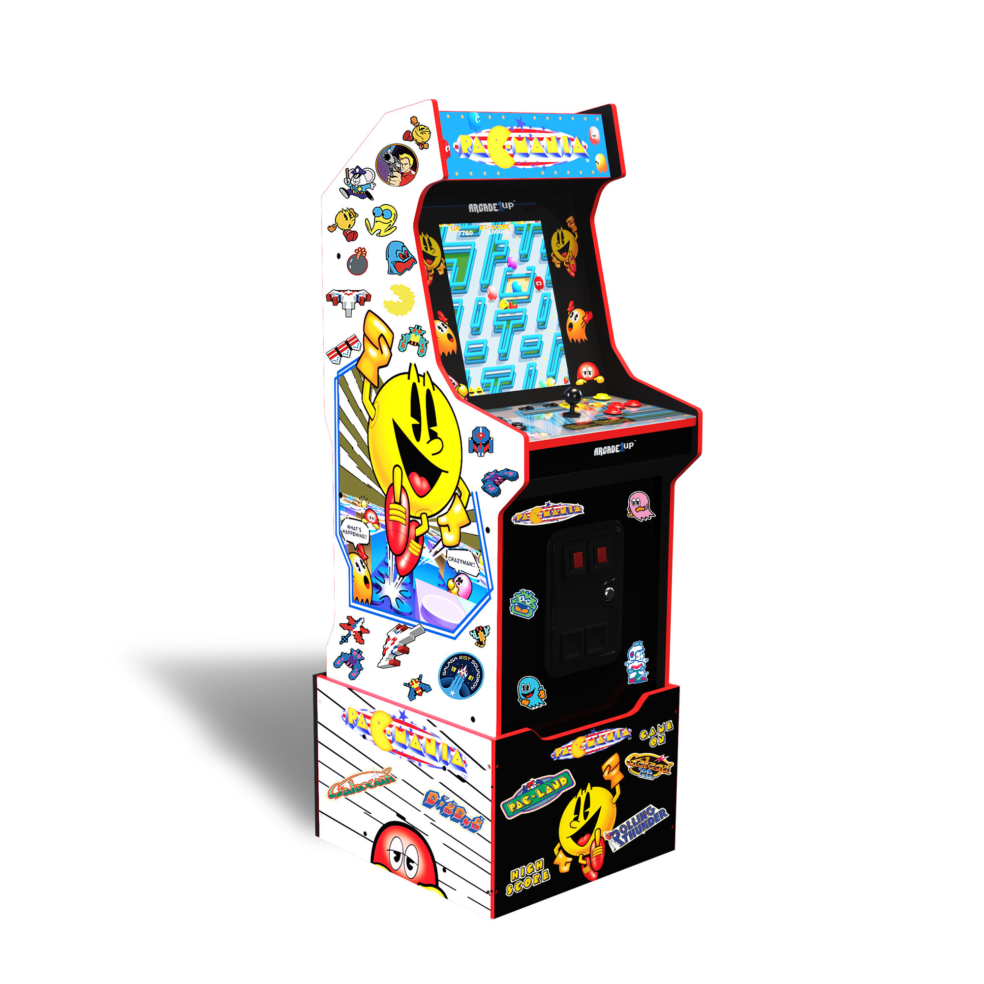 PacMan Customizable Arcade Featuring Pac-Mania 100 Bonus Stickers