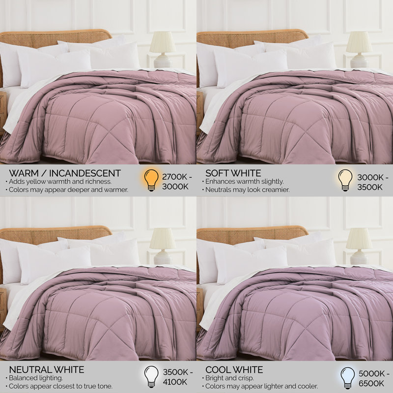 Vilano Springs ® Oversized Down Alternative Comforter with piped Edging and corner loops, Easy care, Queen Comforter