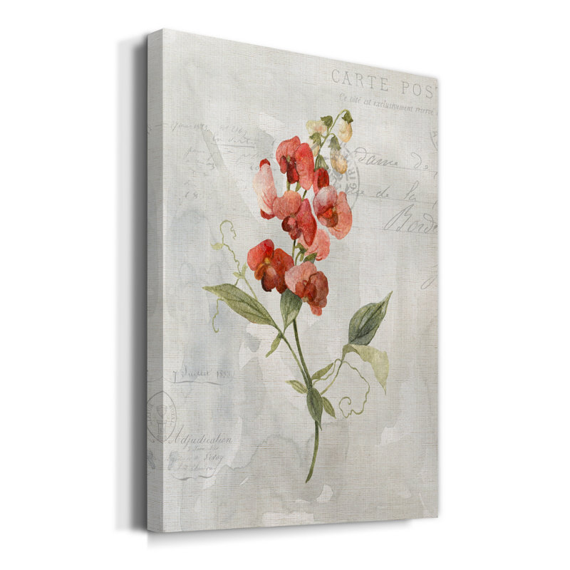 Lin doux pois - peinture sur toile tendue, H 18 po x l 12 po x P 1 po