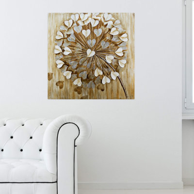 Acrylic Painting Dandelion In The Wind