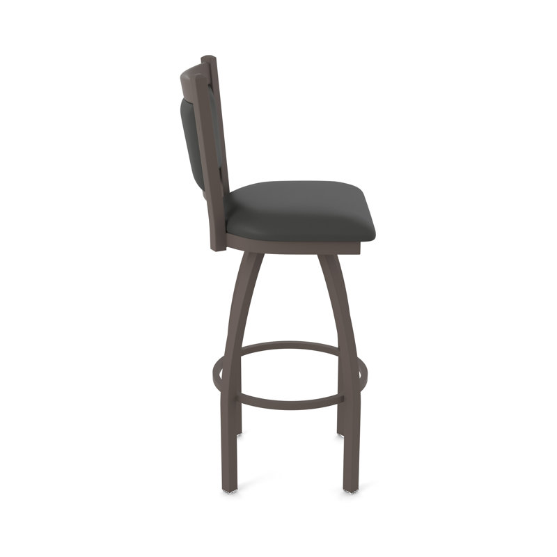 Tabouret pivotant Hadleigh, Bronze, Tabouret de bar (siège d'une hauteur de 36 po), Vinyle - fer Canter