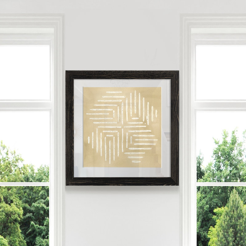 « Sand Stitch III », impression d’art graphique encadrée sur papier, H 31,5 po x l 31,5 po x P 1,5 po, Cadre noir