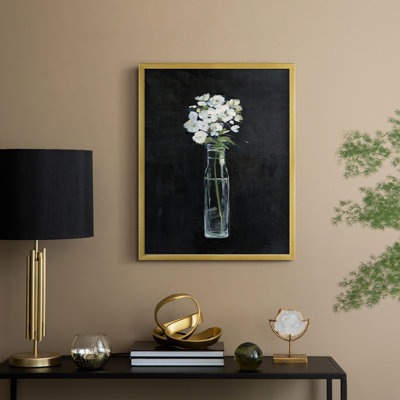 Sophisticated Farm Floral Framed Print - Solid Wood