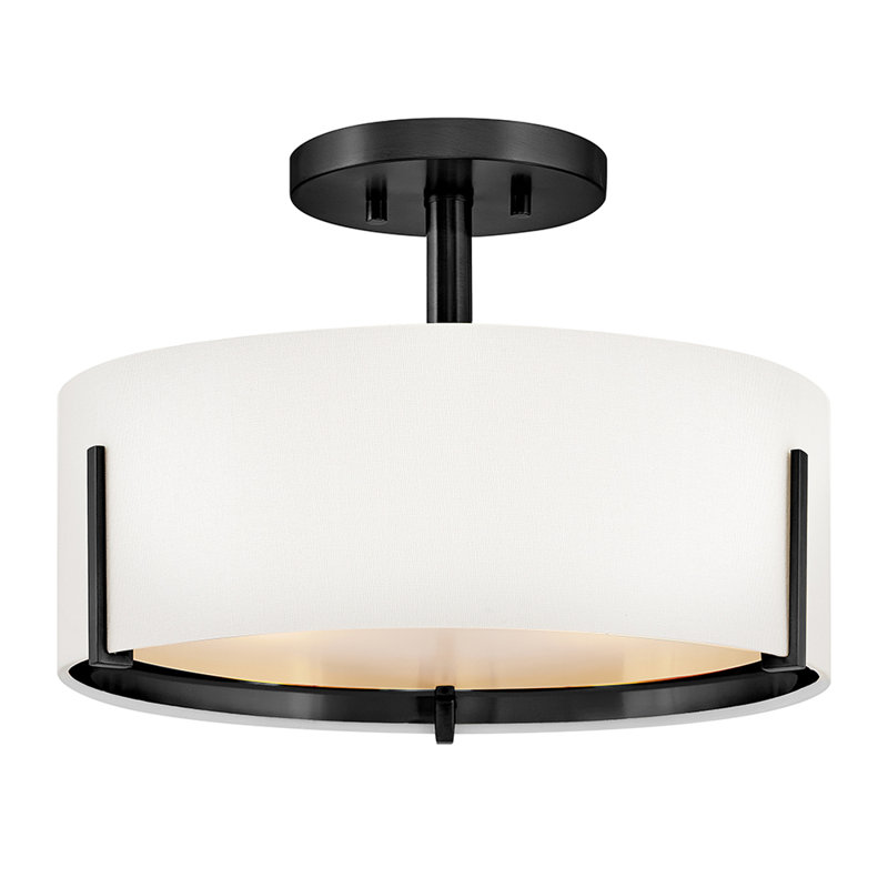 Hinkley Halle Semi Flush Mount, Black