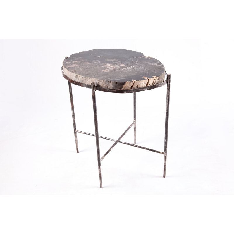 Solid Wood Top End Table