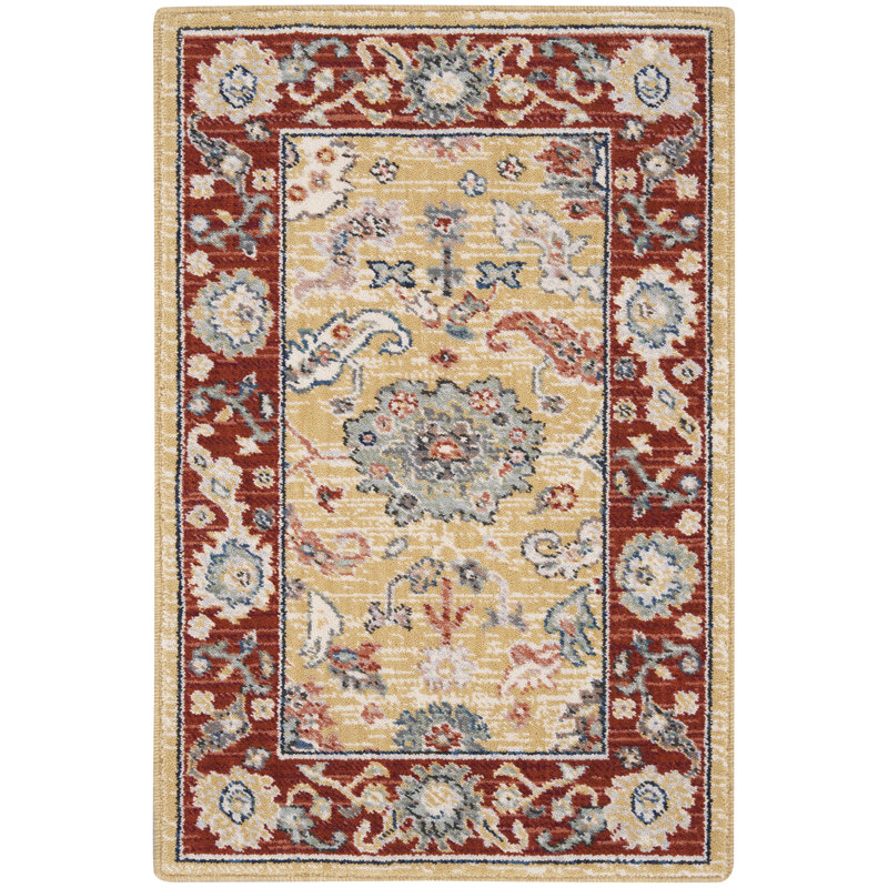 Floral Indoor Rug, Rectangle 2' x 3'