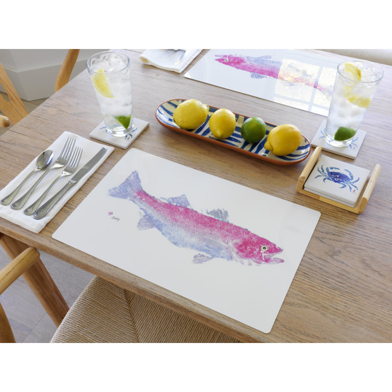 Napperon rose Striper | Décoration de table Nautical Holiday