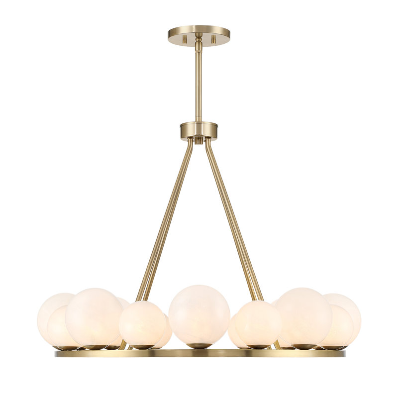 16 - Light Chandelier, Noble Brass