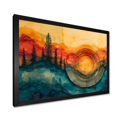 Impression sur toile, "Forêt liquide à l'encre dans un paysage asiatique I"