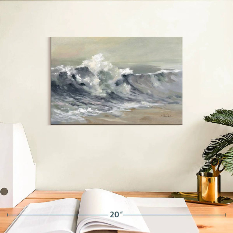 Senne sereine éclaboussant la vague, H 8 po x l 12 po