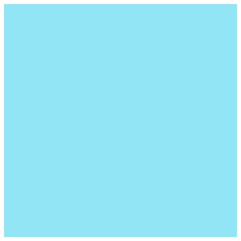 Rideau de douche uni bleu clair très long, 70 po L x 84 po H