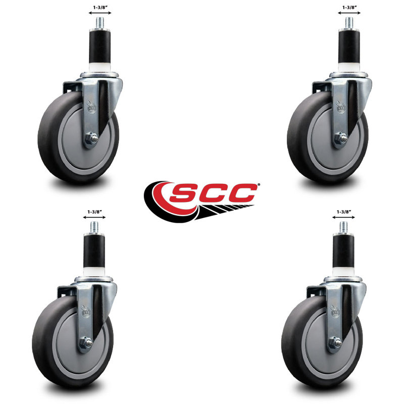 Ensemble de roulettes extensibles en caoutchouc et en caoutchouc thermoplastique de 1 3/8 po SCC