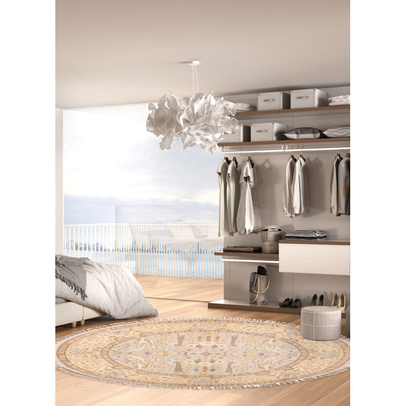 Tapis gris Royal Oushak 8 pi 0 po x 7 pi 9 po