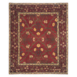Shahjahan Wool Oriental Area Rug in Green/Red