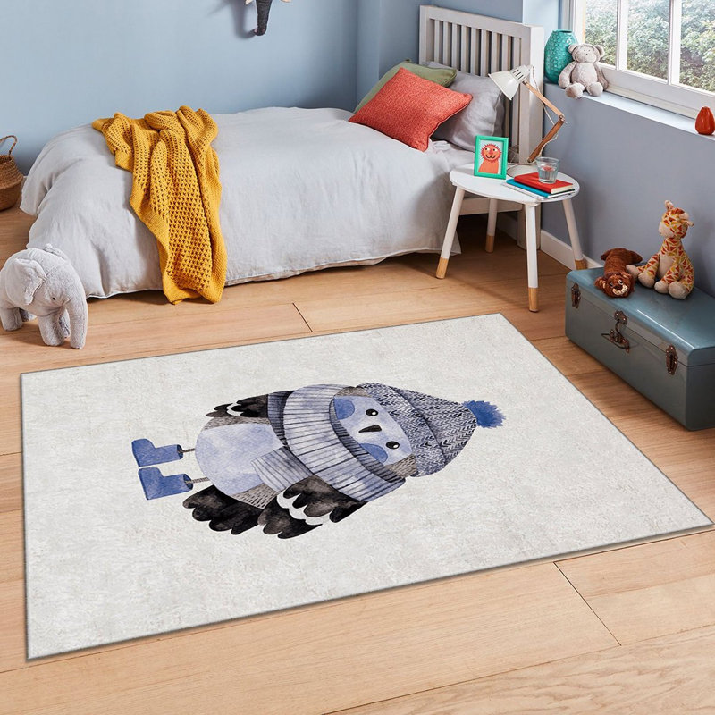 Luxurious Area Rug, 4.6 x 7.2 ft, 100% Polyester, 740 g/m² | Non-Slip Felt Dot Underside, Laminated Sponge for Comfort, Antibacterial & Easy to Clean | Stylish Velvet Fabric with Digital Print, Machine Washable