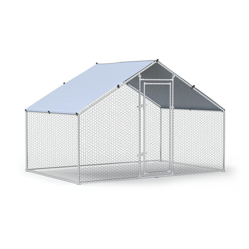 Poulailler avec treillis métallique 130 pi² Crisinda, H 76,8 po x l 117,6 po x P 79,2 po