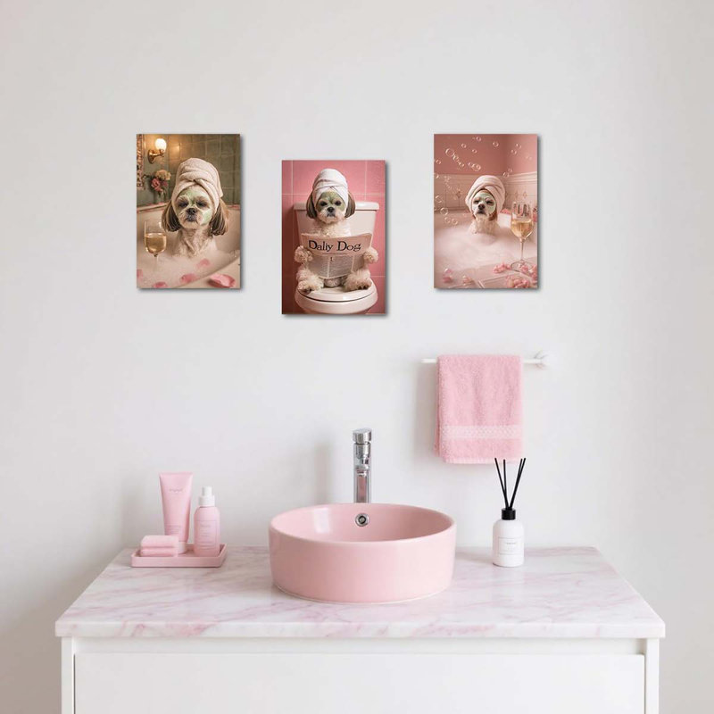 3 Piece Wrapped Canvas Print, 60 cm H x 40 cm W
