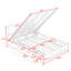 Structure de lit plateforme en bois avec 2 tiroirs Ezana-1944413935