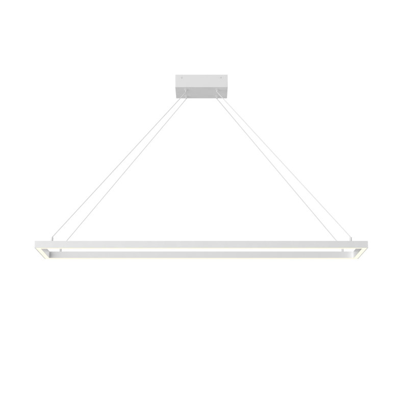 Piazza 47" White Glass LED Pendant Light