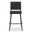 Ensemble de 2 tabourets de bar 29 po en rotin PE sans accoudoirs, brun foncé-996901850