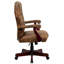  Fauteuil de direction pivotant à dossier haut capitonné et accoudoirs style campagnard-45347411