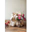  Pot à fleurs en faux lapin en béton - Décoration de jardin - H 13 po