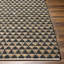 Tapis noir / brun clair / beige tissé à plat à la main Addy-2095132651