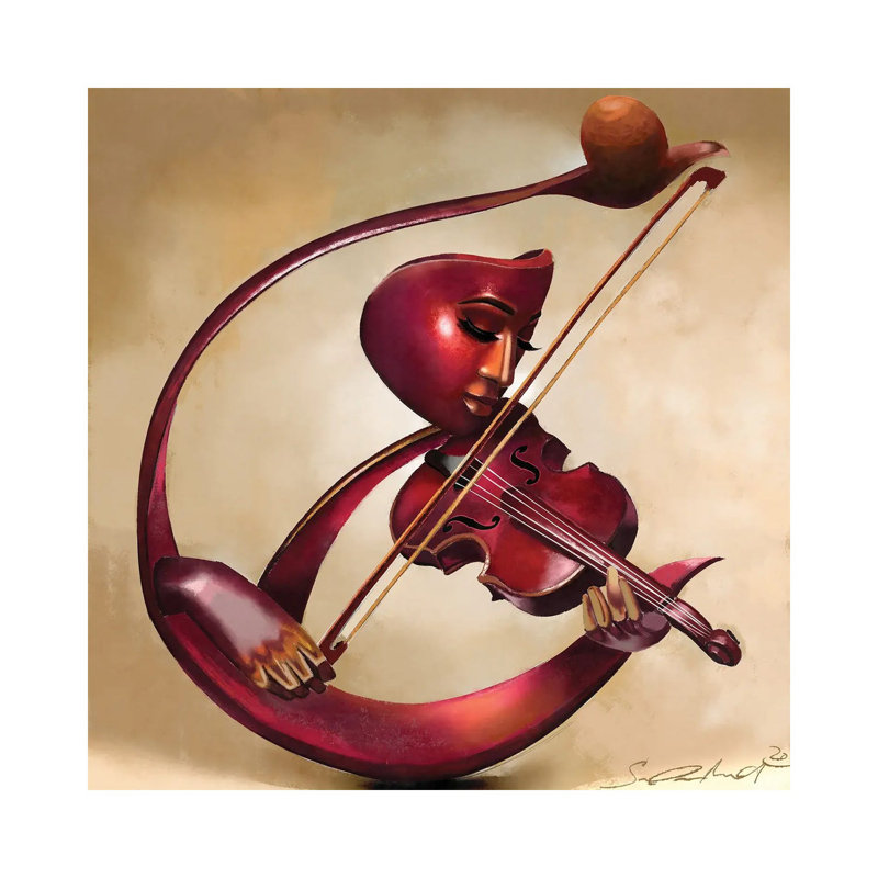 Ethereal Strings by Salaam Muhammad - Painting on Canvas, Wrapped Canvas, 45.72cm H x 45.72cm W x 1.91cm D