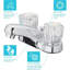 Robinet de lavabo de salle de bain, chrome poli avec boutons ronds en acrylique