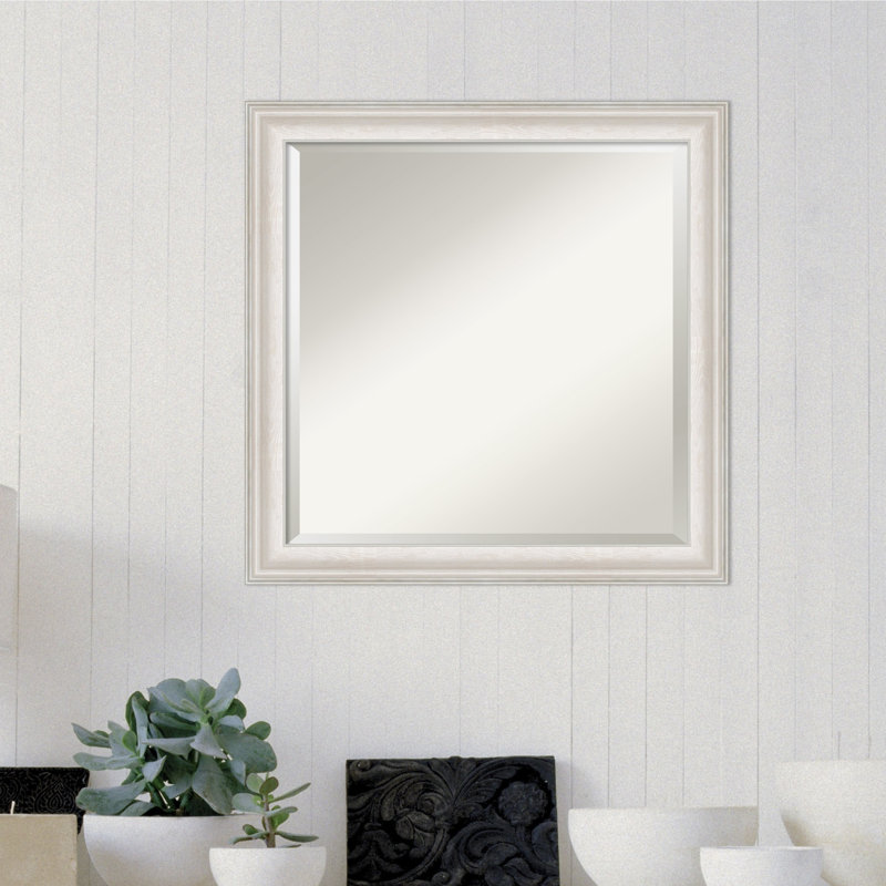 Reshard Wall Mirror, White Wash Silver, 24" x 24"