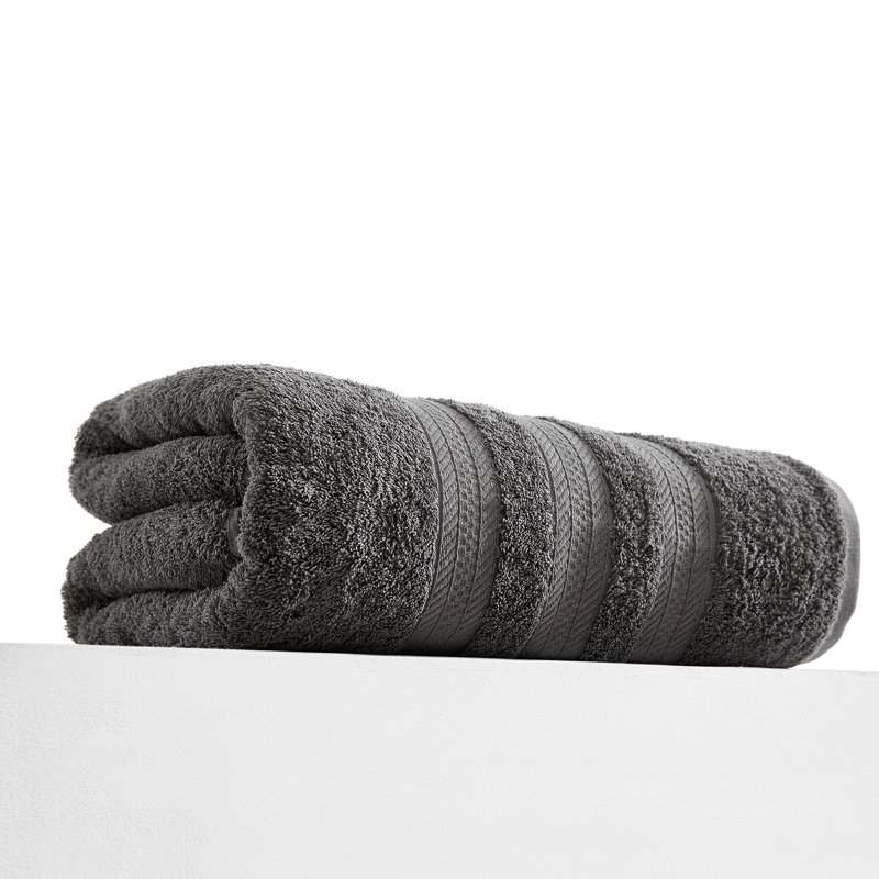 Plus Size Oversized Towel 100% Cotton Ultra Extra Large 40 x 90in Bath Towel, Charcoal