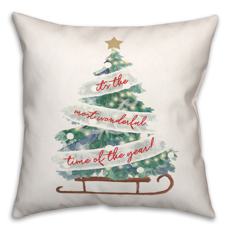 Coussin décoratif «Most Wonderful Tree», 20 po x 20 po