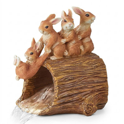 Lapin, gouttière décorative, gouttière, extension, statue, gardien des animaux, pluie