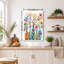 Colourful Abstract Flowers in Glass Bottles Canvas Painting-131263011