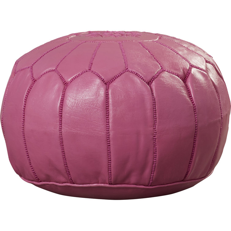 Cherise Moroccan Leather Pouf