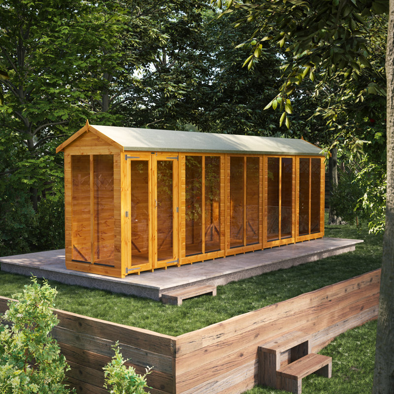 Powersheds 20 x 4ft Timber Tongue & Groove Apex Summerhouse
