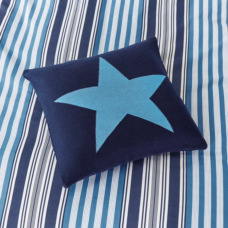 Star Cushion Cushion, Blue Geometric Shapes