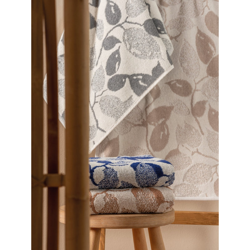 Ensemble de serviettes à main de qualité supérieure (4 pièces), 67% coton / 33% polyester, 19,7 x 35,4 pouces | 540 g / m², lavable en machine à 86 ° F | Élégantes couleurs brunes, grises et bleues | Doux, absorbant et durable pour un usage quotidien