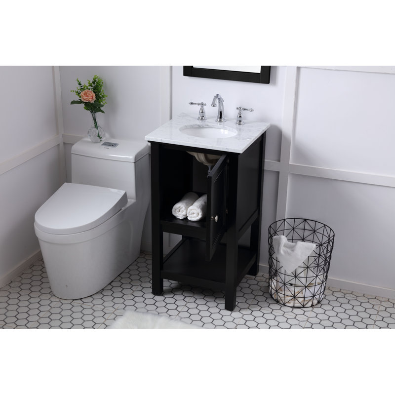 Ensemble de meuble-lavabo simple 19 po Narron, Noir