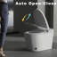Toilette bidet avec fonctions automatiques - siège chauffant, séchage à l'air chaud, chasse d'eau à télécommande intelligente, température du siège réglable, blanc