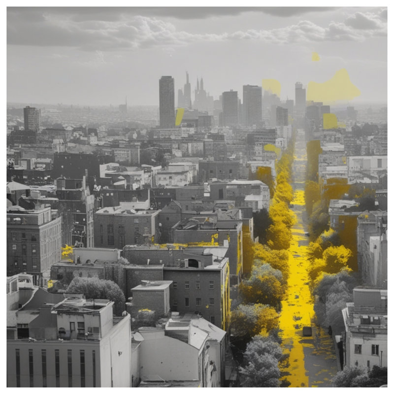 Couvertures noires et blanches Skyline, L 60 po x H 80 po