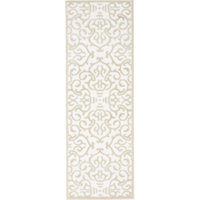 Tapis blanc / beige Anah