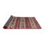 Tapis de zone rouge/brun contemporain-1261815381