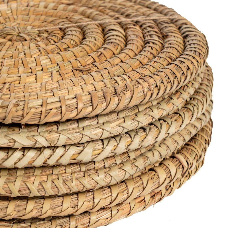 Argon Tableware - 30cm Woven Palm Leaf Placemats - Set of 6