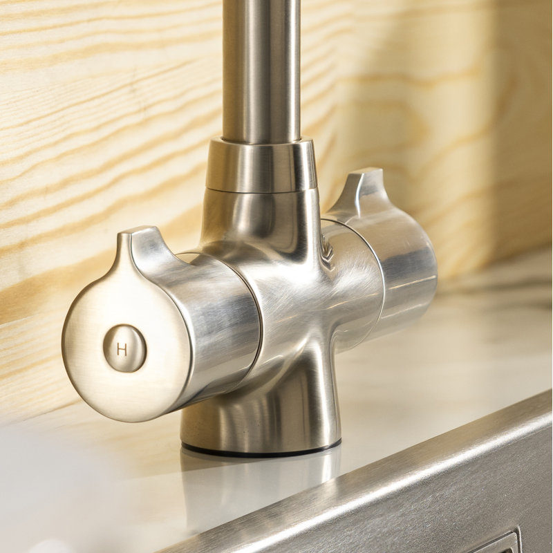 Abode Designs Crescendo Kitchen Faucet, Brushed Nickel