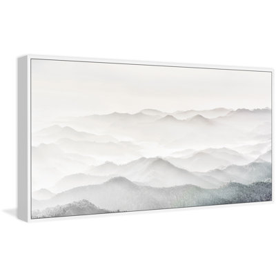 White Mountains - Peinture sur toile avec cadre flottant