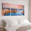 Ensemble de 3 tableaux sur toile « Sunset Harbor Art » pour la décoration du salon et de la chambre.