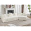 Canapé modulaire, canapé de style minimaliste moderne désossé, rembourré, combinaison libre, tissu de fibres rondes, tissu anti-froissement, dimension extensible-20259228