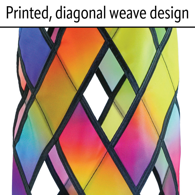 Jewel Diagonal Weave 40" Colorful Polyester Windsock